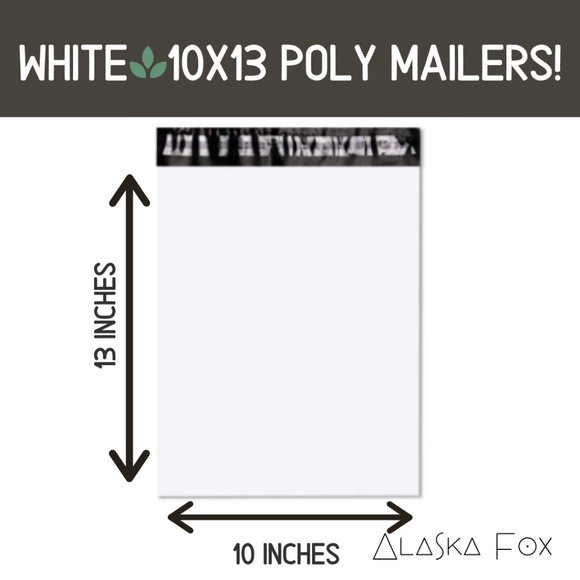 25 Pack 10X13 M&C White Poly Mailers Unpadded Shipping Office Supplies NEW - Picture 2 of 5